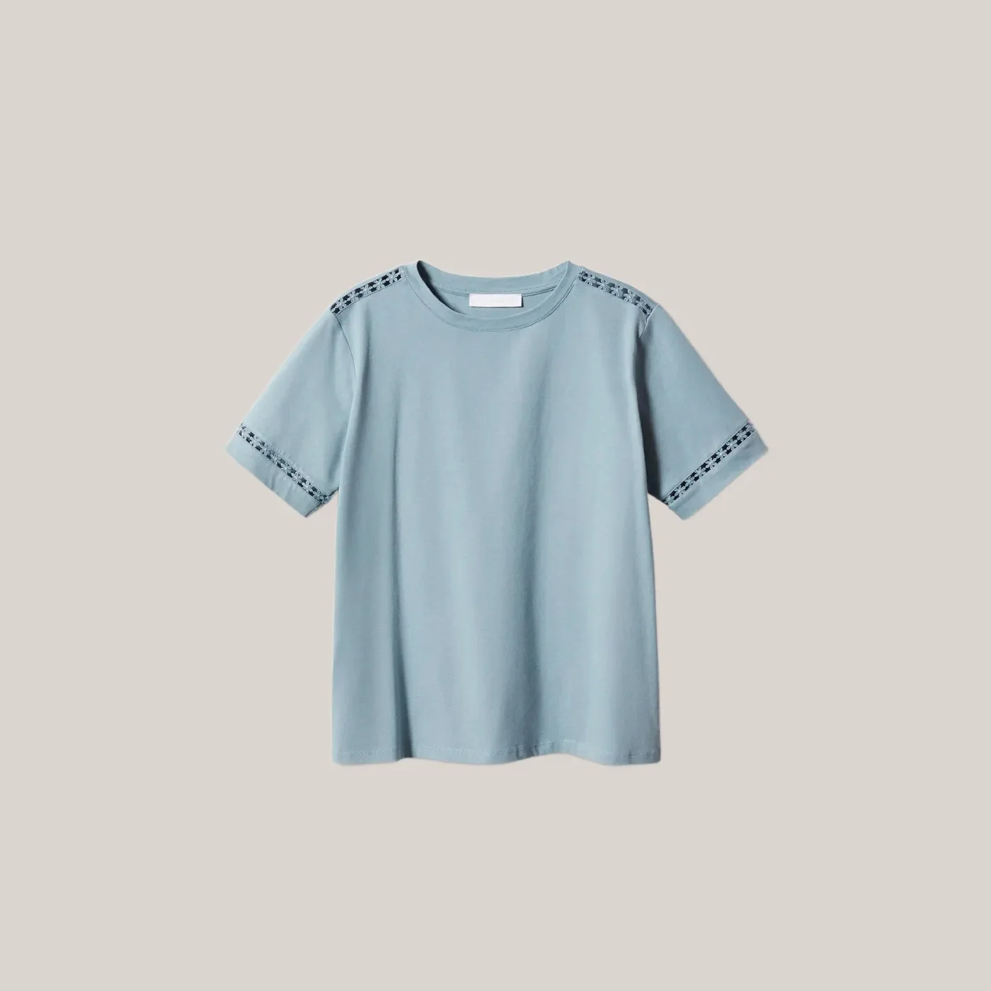 Embroidered Accent T-Shirt – Image 4