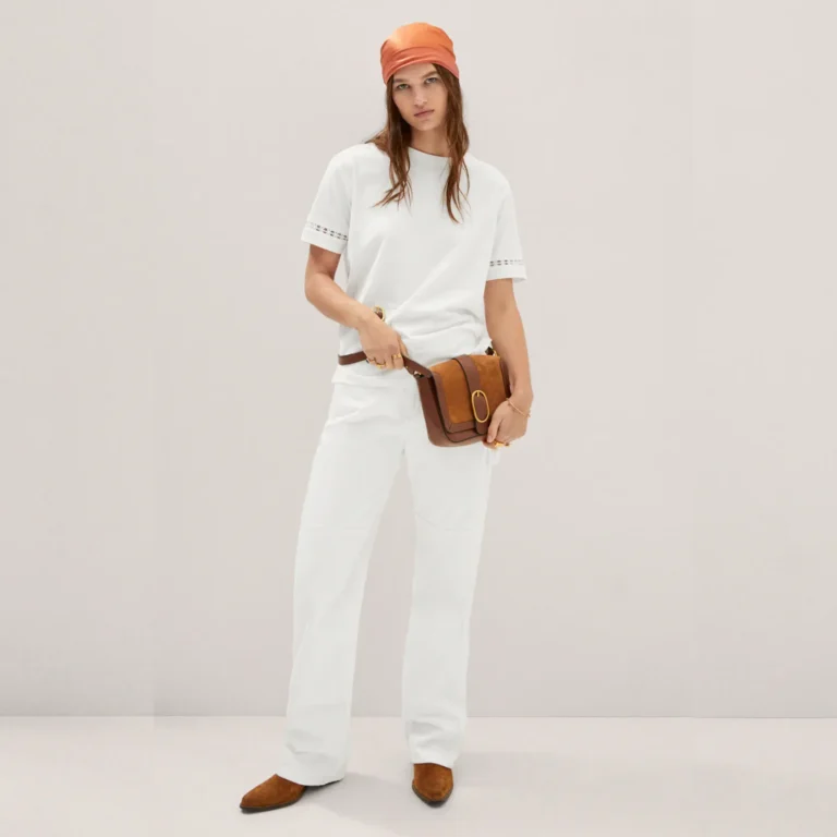 Embroidered White Cotton T-Shirt