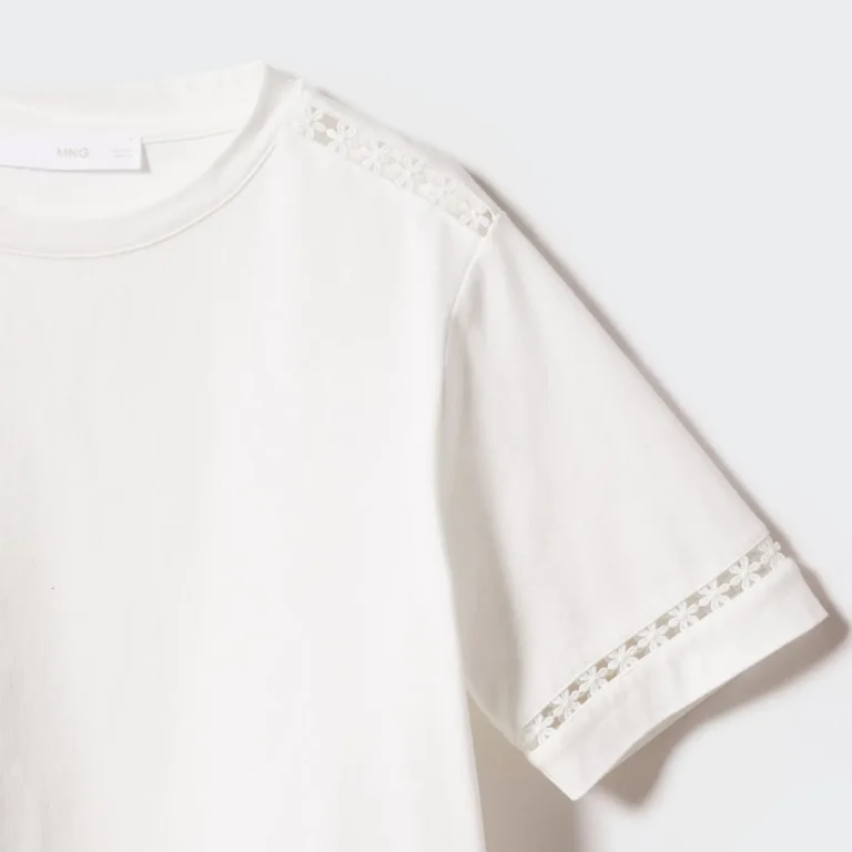 Embroidered White Cotton T-Shirt