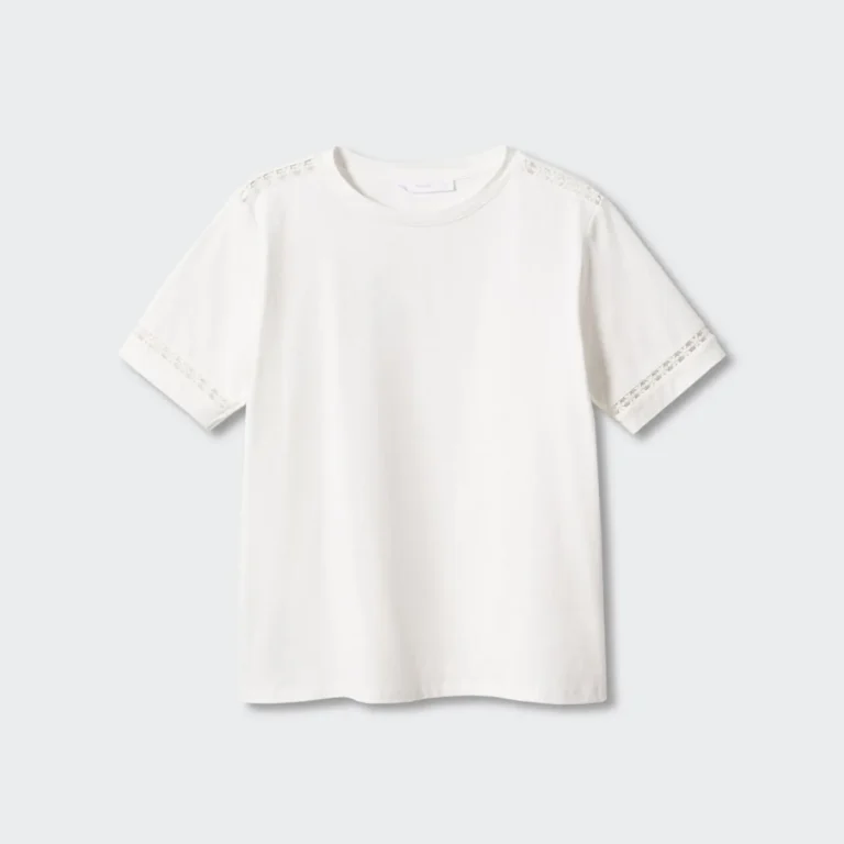 Embroidered White Cotton T-Shirt